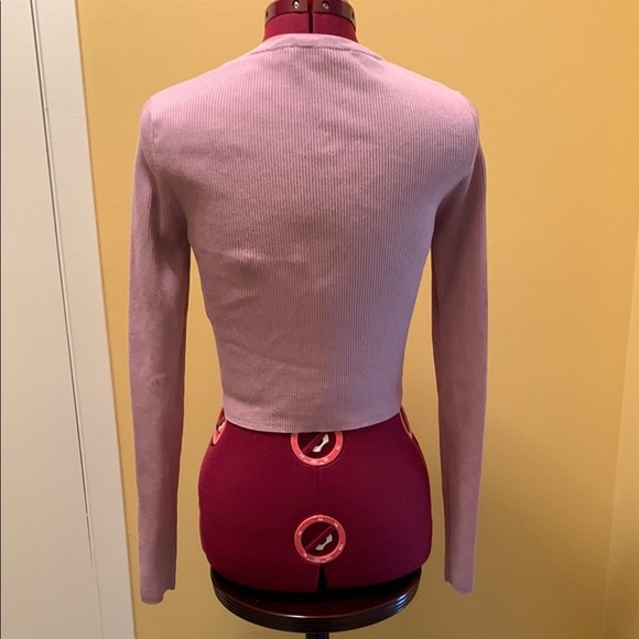 Zara Pink Ribbed Long Sleeve Top - Picture 6 of 9